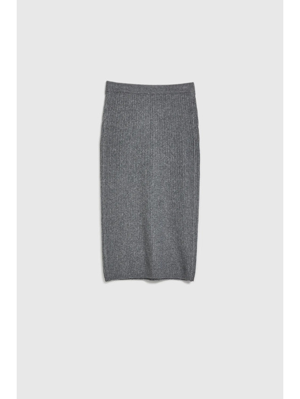 Moodo Úpletová midi sukně šedá Moodo