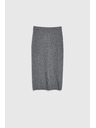 Moodo Úpletová midi sukně šedá Moodo