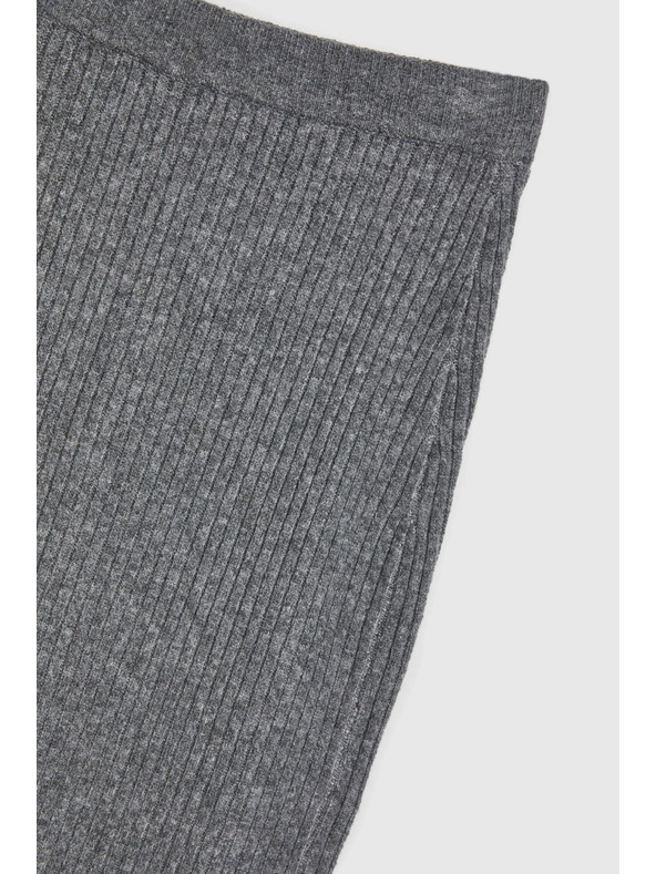 Moodo Úpletová midi sukně šedá Moodo