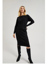 Moodo Pletená černá tužková sukně Moodo