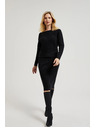 Moodo Pletená černá tužková sukně Moodo