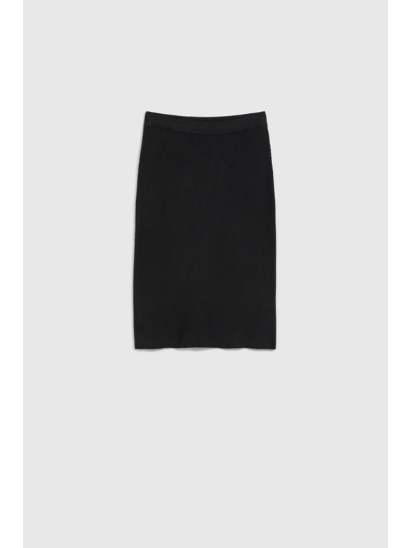 Moodo Pletená černá tužková sukně Moodo