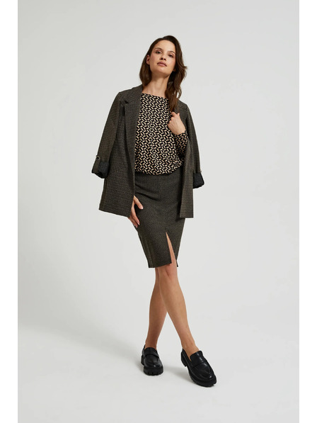 Moodo Tužková sukně s metalickou nití černá Moodo