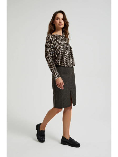 Moodo Tužková sukně s metalickou nití černá Moodo