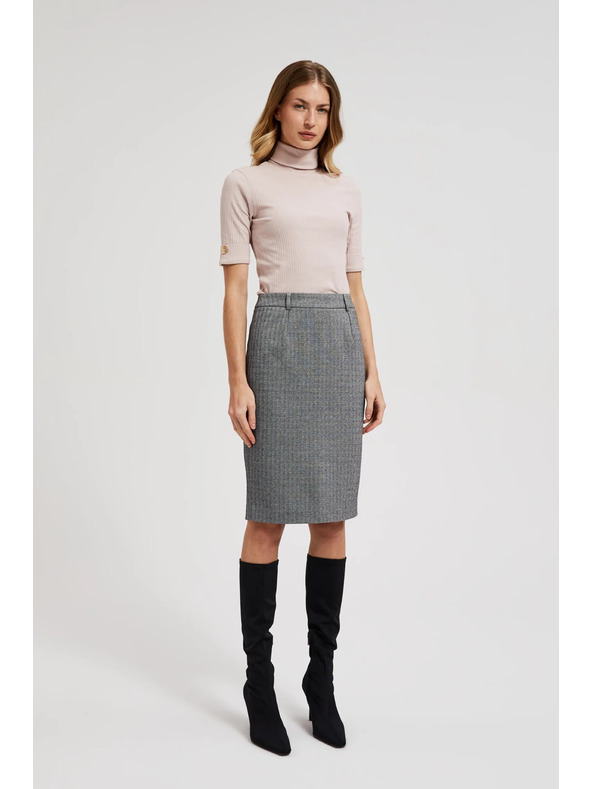 Moodo Elegantní tužková sukně šedá Moodo