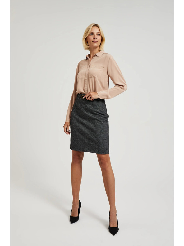 Moodo Tužková sukně před kolena šedá Moodo