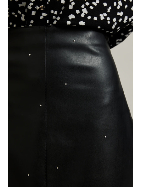 Moodo Voskovaná tužková sukně černá Moodo