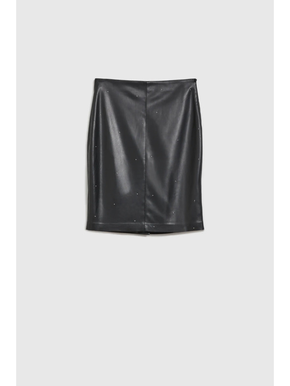 Moodo Voskovaná tužková sukně černá Moodo