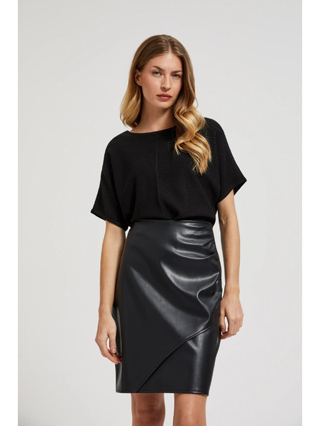 Moodo Tužková sukně z ekokůže černá Moodo