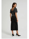 Moodo Midi sukně s rozparkem černá Moodo
