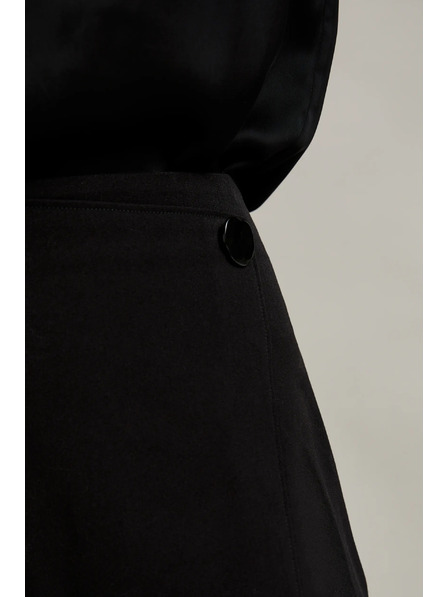 Moodo Tužková sukně s ozdobným knoflíkem černá Moodo