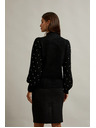 Moodo Svetr zdobený korálky černý Moodo