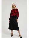 Moodo Černý svetr s potiskem Moodo