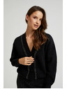 Moodo Černý kardigan zdobený korálky Moodo
