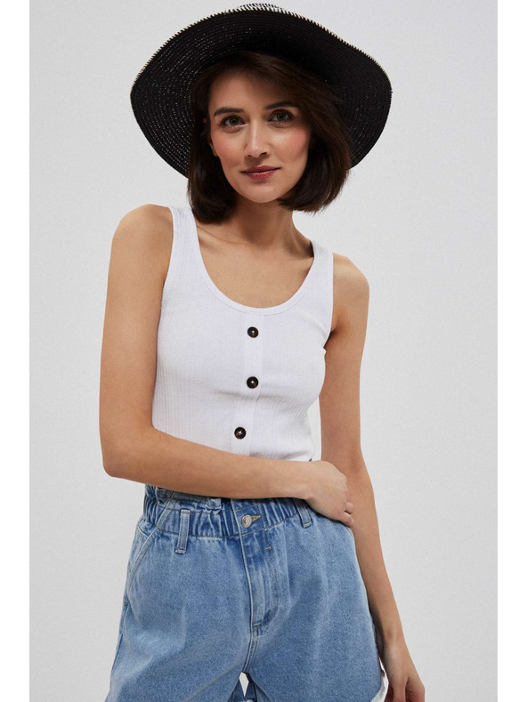 Moodo Slaměný klobouk s ozdobnou stuhou Moodo