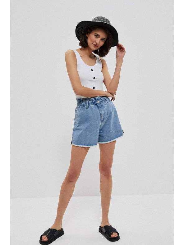 Moodo Slaměný klobouk s ozdobnou stuhou Moodo