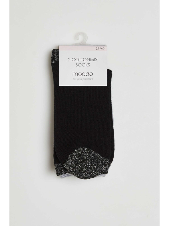 Moodo 2 pack ponožek s metalickou nití Moodo