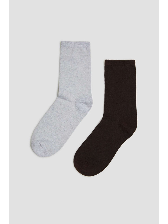 Moodo 2 pack hladkých ponožek Moodo