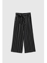 Moodo Černé pruhované kalhotky Moodo
