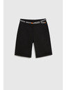 Moodo Bavlněné šortky s páskem černé Moodo