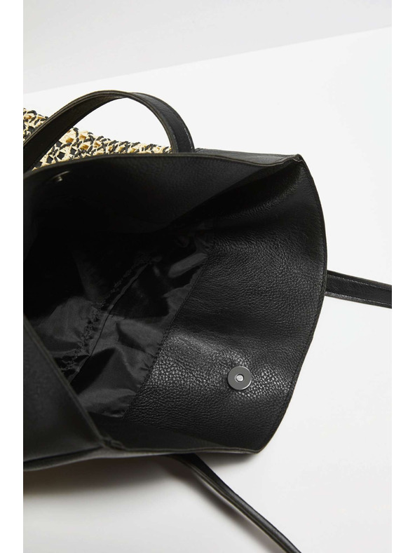 Moodo Pletená taška přes rameno černá Moodo