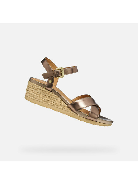 Geox Béžové dámské sandály Geox Ischia Corda