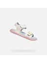 Geox Bílé dívčí sandály Geox Sandal Fusbetto