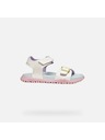 Geox Bílé dívčí sandály Geox Sandal Fusbetto