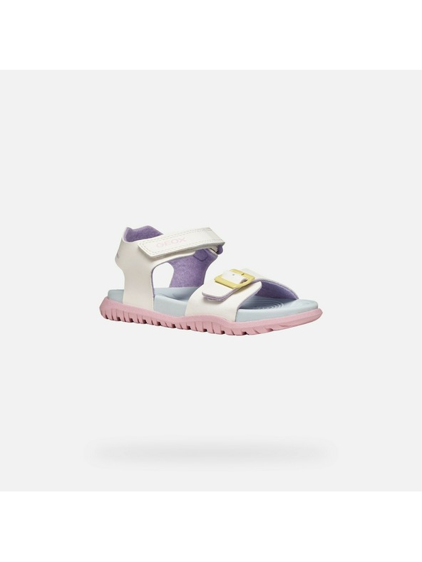 Geox Bílé dívčí sandály Geox Sandal Fusbetto