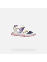 Geox Bílé dívčí sandály Geox Sandal Fusbetto