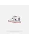 Geox Bílé dívčí sandály Geox Sandal Fusbetto