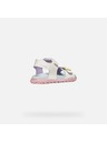 Geox Bílé dívčí sandály Geox Sandal Fusbetto
