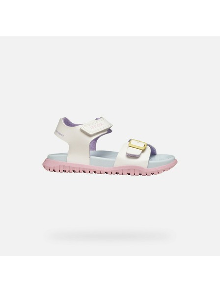 Geox Bílé dívčí sandály Geox Sandal Fusbetto