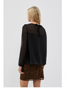 Moodo Černá dámská halenka s nabíranými rukávy Moodo