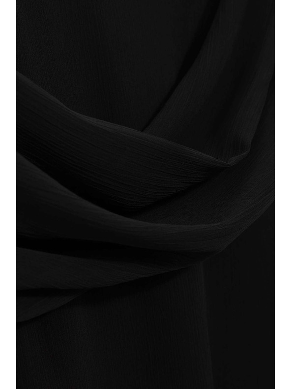 Moodo Černá dámská halenka s nabíranými rukávy Moodo