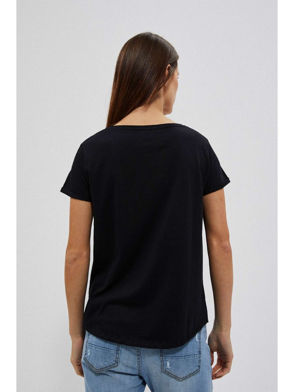 Moodo Černé dámské tričko Moodo