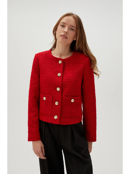 Moodo Červené sako s knoflíky Moodo