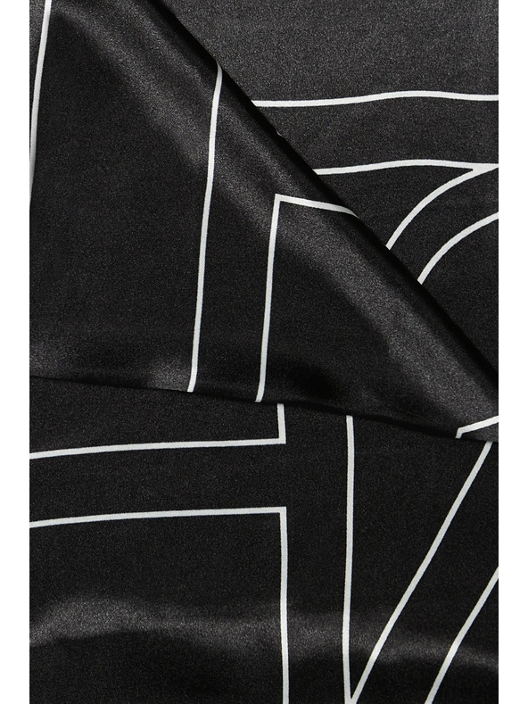 Moodo Bílo-černý dámský vzorovaný šátek Moodo