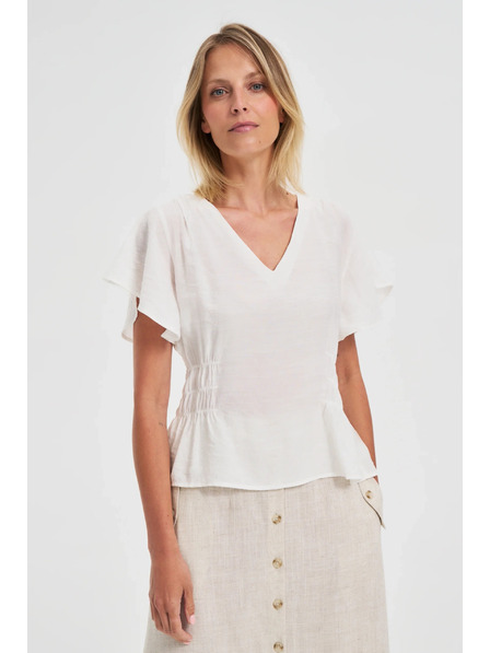 Moodo Bílá dámská košile Moodo