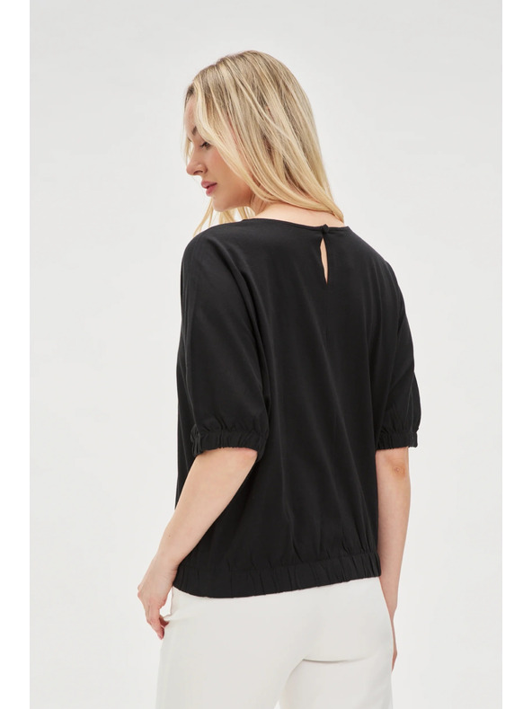 Moodo Černé dámské bavlněné tričko Moodo