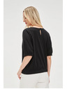 Moodo Černé dámské bavlněné tričko Moodo