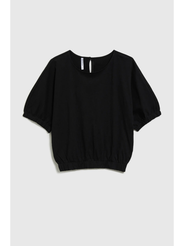 Moodo Černé dámské bavlněné tričko Moodo