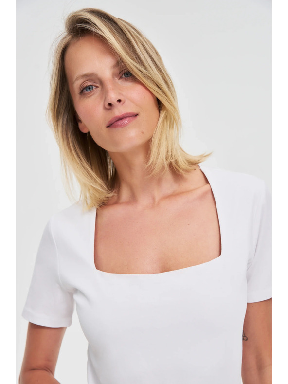 Moodo Bílé dámské tričko Moodo