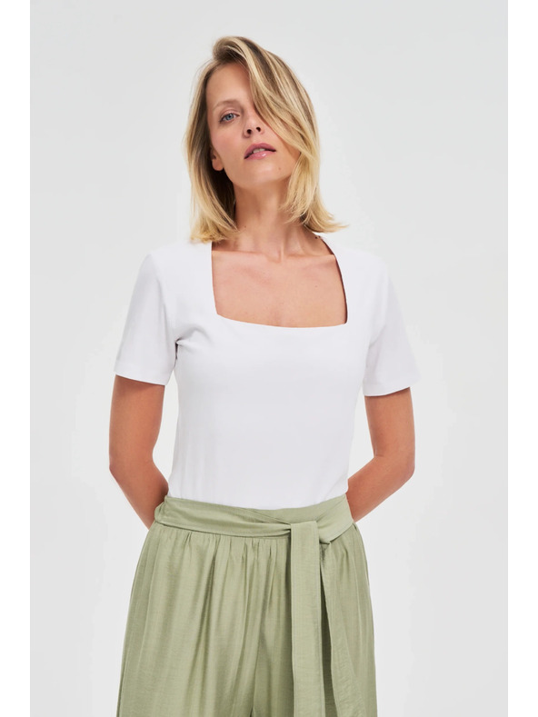 Moodo Bílé dámské tričko Moodo