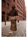 Moodo Dámská leopardí sukně Moodo – hnědá