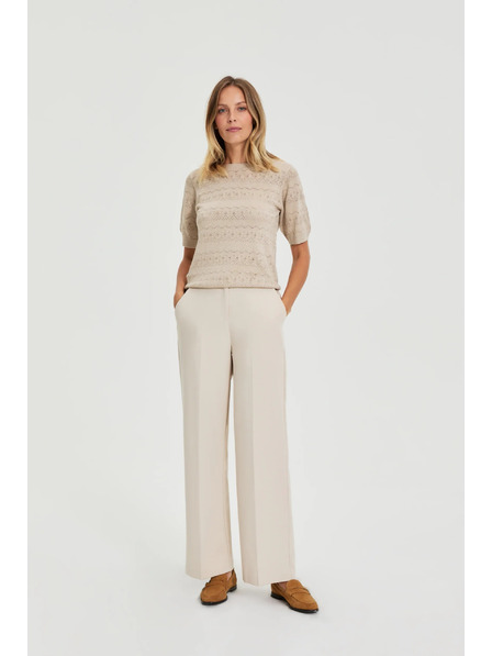 Moodo Béžové kalhoty se sklady Moodo