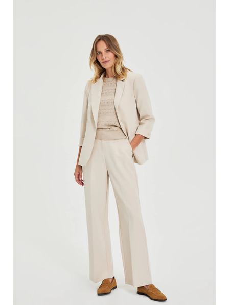 Moodo Béžové kalhoty se sklady Moodo