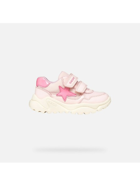 Geox Světle růžové dívčí tenisky Geox Ciufciuf