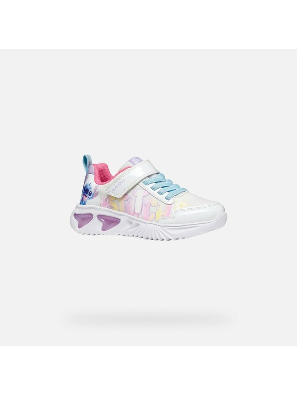 Geox Bílé dívčí tenisky Geox Assister
