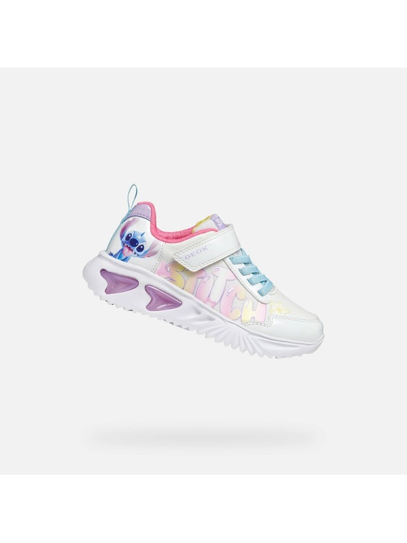 Geox Bílé dívčí tenisky Geox Assister